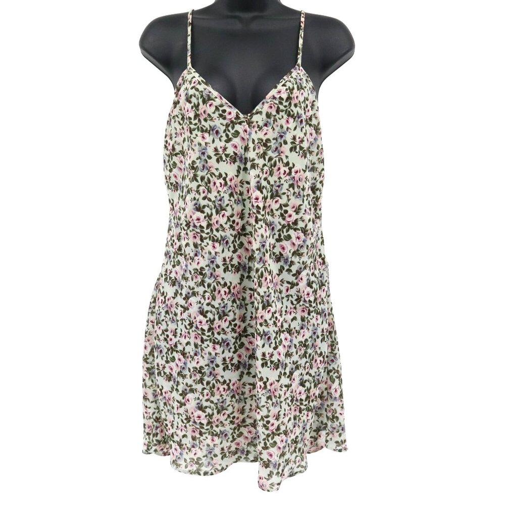 Maidenform Slip Dress Women XS Green Bloomcore Fairy Grunge Boho Cottage Vintage